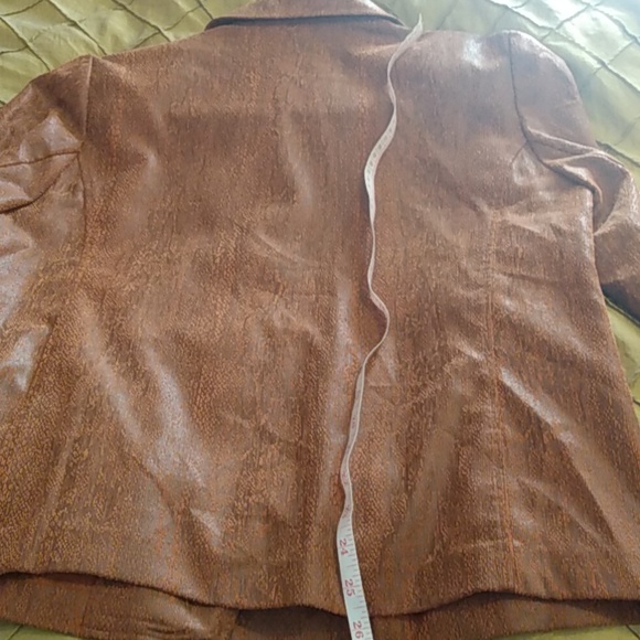 Alfred Dunner Brown Blazer Jacket Womens 12 Snakeskin Pattern Retro 70s Vintage - Picture 14 of 16